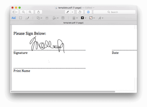 how to add signature using preview on mac